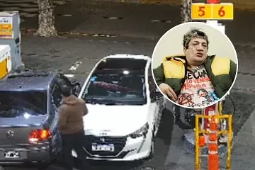 Madrugada, marcha atrás y un choque junto a los surtidores: el nuevo escándalo de Pity Álvarez