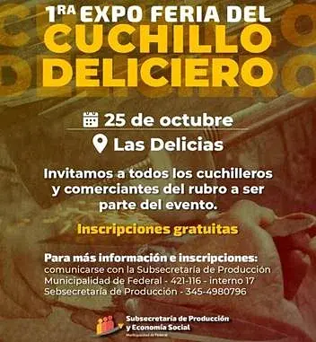 Federal, Entre Ríos: llega la 1ª Expo Feria del Cuchillo Deliciero.